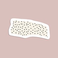 Black polka dots pattern on beige background sticker vector