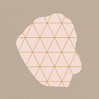 Gold triangle pattern on pink badge vector