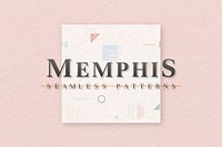 Seamless Memphis pattern card vector