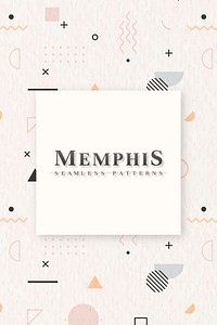 Cream Memphis pattern wallpaper vector