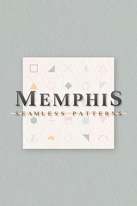 Seamless Memphis pattern card vector
