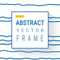 Blue square abstract frame vector