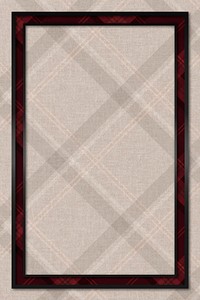 Tartan frame on brown background vector template