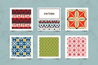 Indian seamless pattern banners vector set