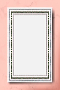 Indian pattern frame on pink background vector