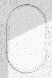 Oval silver frame with on shadowed white marble background vector