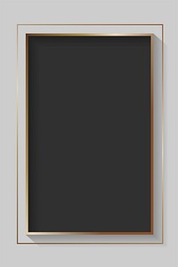 Blank rectangle black abstract frame vector
