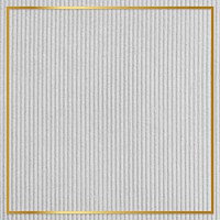 Gold frame on gray corduroy textured background vector