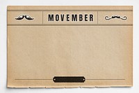 Movember vintage frame design vector