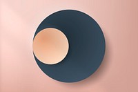 Colorful round paper cut with drop shadow on pale pink pattern background vector