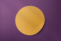 Yellow round paper cut on purple background vector