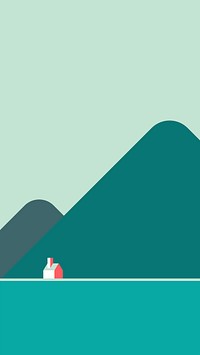 Minimal house in solitude by the hills  mobile phone wallpaper vector