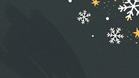 White snowflakes on black background vector