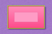 Green rectangle frame on a purple background vector