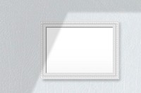 Gray frame on a gray wall vector