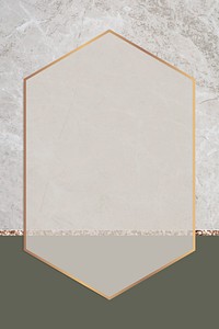 Hexagon frame on two tones background vector
