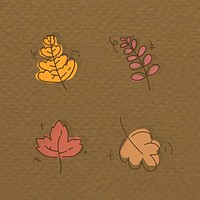 Autumnal leaves patterned social background vector