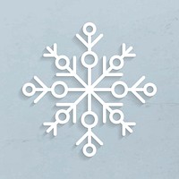 Christmas snowflake social ads template vector