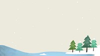 Pine forest on beige background vector