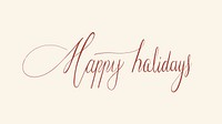 Happy holidays typography style vector