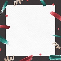 Red and green brush stroke Christmas background vector