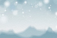 Watercolor painting of a snow scene vector