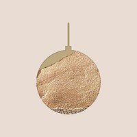 New Year gold ball doodle on beige background vector