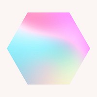 Colorful hexagon gradient element vector