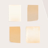 White paper note collection social ads template illustration