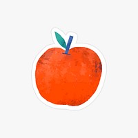 Fresh red apple drawing vector