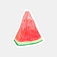 Juicy red tropical watermelon vector