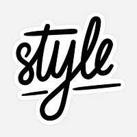 Black style typography design vector