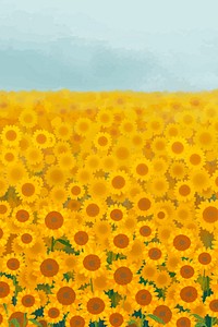 Sunflower garden background vector