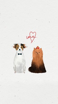 Dog wedding day mobile screen background