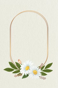 Floral frame template design mobile phone wallpaper illustration