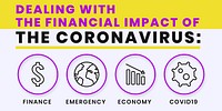 Financial impact of coronavirus template vector