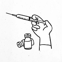 Vaccine in an injection syringe vector