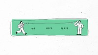 We need space vector social distancing doodle sticker