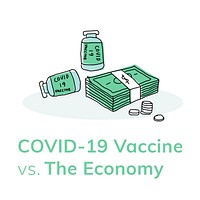 Big pharma editable template vector for covid 19  social media post doodle illustration