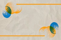 Halftone coronavirus cells on a beige background