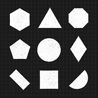 3D geometric shape set vector