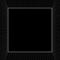 3D grid patterned frame vector