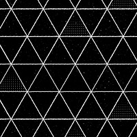 Seamless 3D triangle pattern on a black background vector 