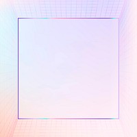 3D pastel vector grid patterned frame