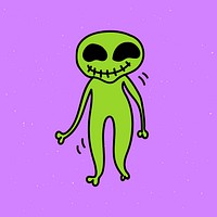 Cheerful green extraterrestrial mate vector