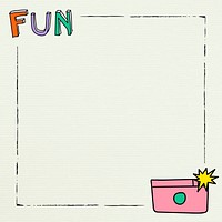 Colorful fun square frame vector 
