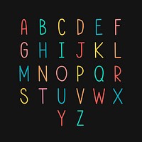 Styled alphabet set vector