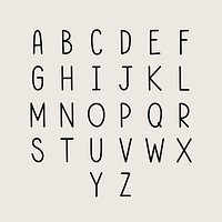 Styled alphabet set vector