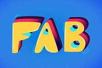 Fab funky text slang typography