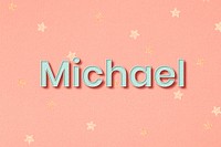 Michael male name typography vector